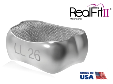 RealFit™ II snap - Bagues, M. inf., combin. double + verrou palatal (dent 46)  Roth .018"