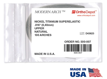 Nickel-titane SE (superélastique), Natural, RECTANGULAIRE (Modern Arch™)