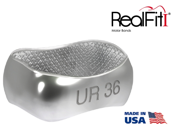 RealFit™ I - Bagues de mol., M. sup., combin. triple + verrou palatal (dent 17, 16)  MBT* .022"